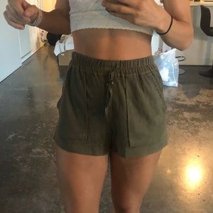Olive green shorts